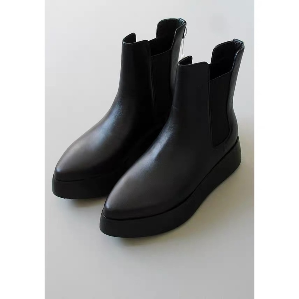 fancy good leather shoes black